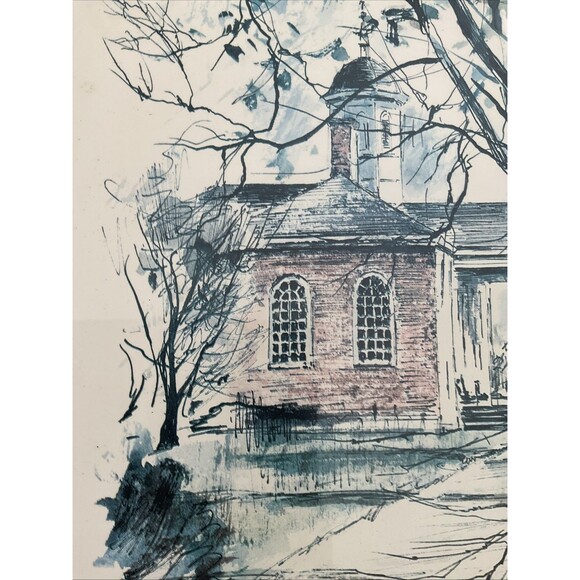 Vintage Old Courthouse - Williamsburg, John Haymson - Framed Print Picture - Picture 13 of 14